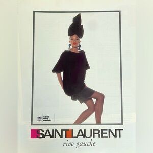 Original 1987 YSL Naomi Campbell  Luxury Advertising